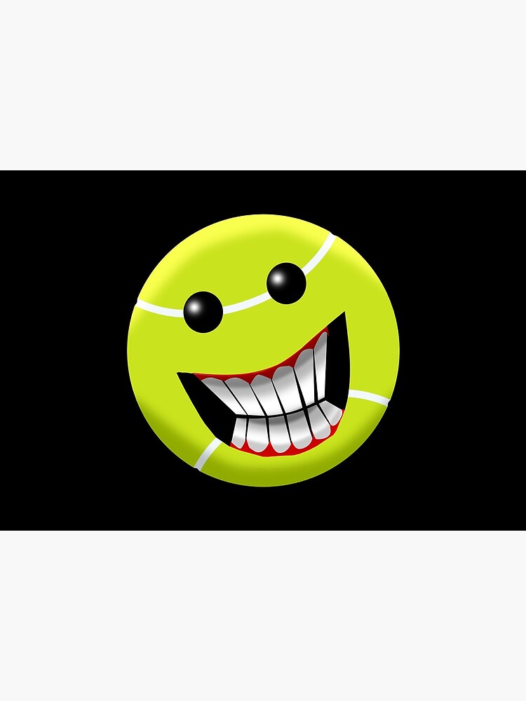 "Tennis Ball Smiley face." Mask by wickedcartoons Redbubble