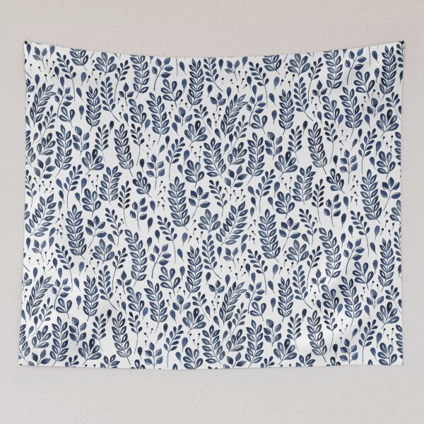Item preview, Wistful Floral - Navy designed and sold by Marie Funseth.