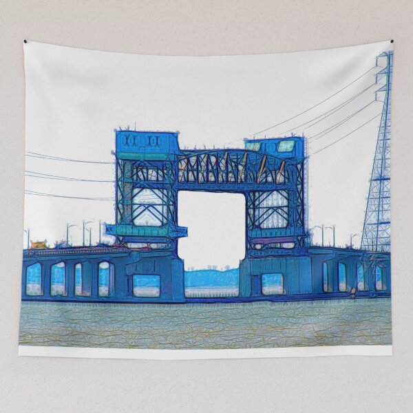 Item preview, James River Bridge - White Background designed and sold by Marlene Watson-Hall.