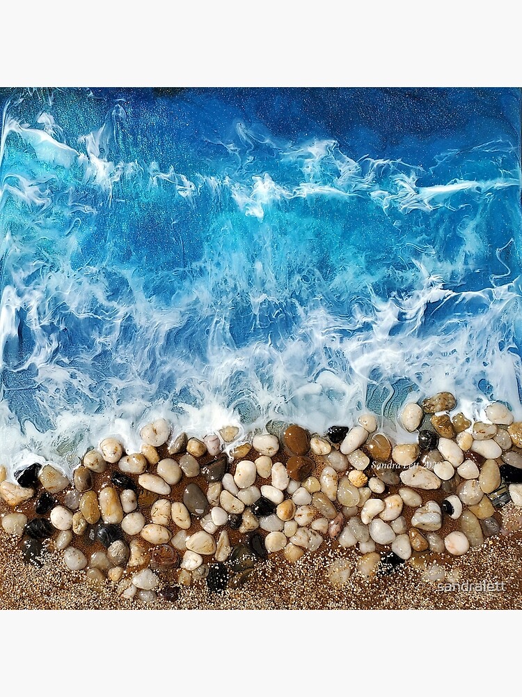 13'' Resin Beach Wall Art,Resin Ocean Art, Christmas gift,Resin Beach  Painting