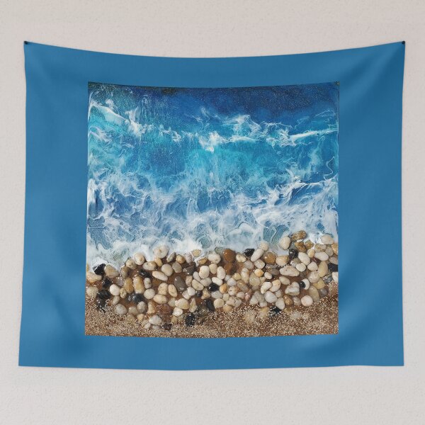 Item preview, Ocean Resin 3D with Pebbles and Sand designed and sold by Sandra Lett.