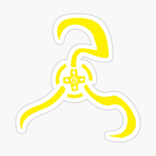 Gamer in Yellow Sign Sticker
