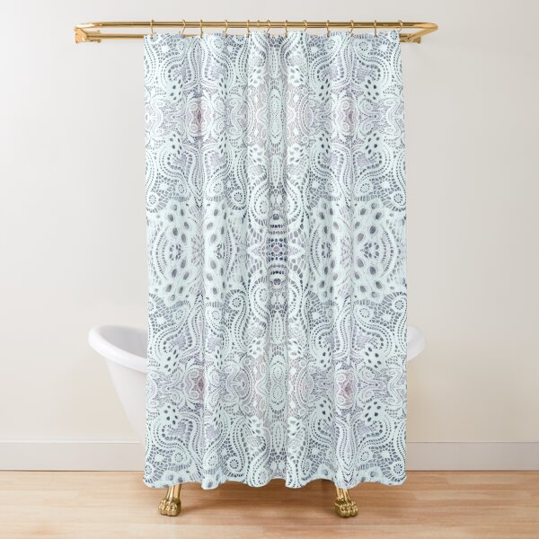 Lace Pattern Shower Curtain By Britamn Redbubble