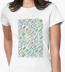 Mikroben Tailliertes T-Shirt für Frauen