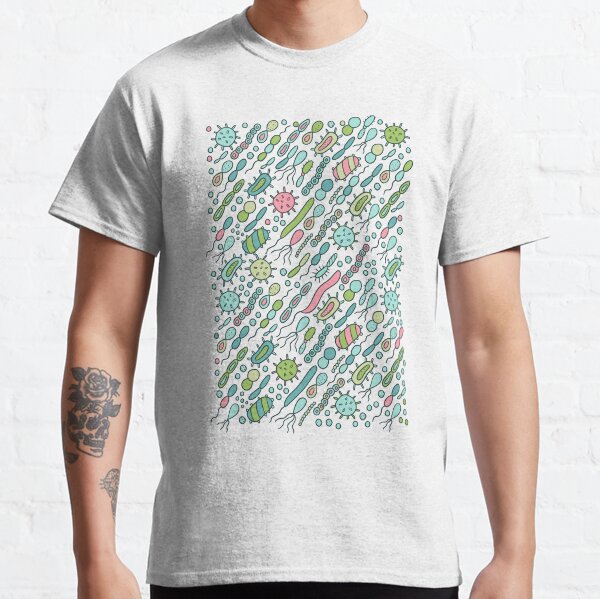Microbes pattern. Bacteria design for biology lovers. Classic T-Shirt