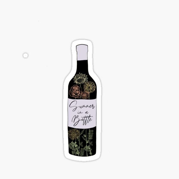 Artikel-Vorschau von Flasche Wein mit Blumen - Sommer in einer Flasche, designt und verkauft von malzi4.