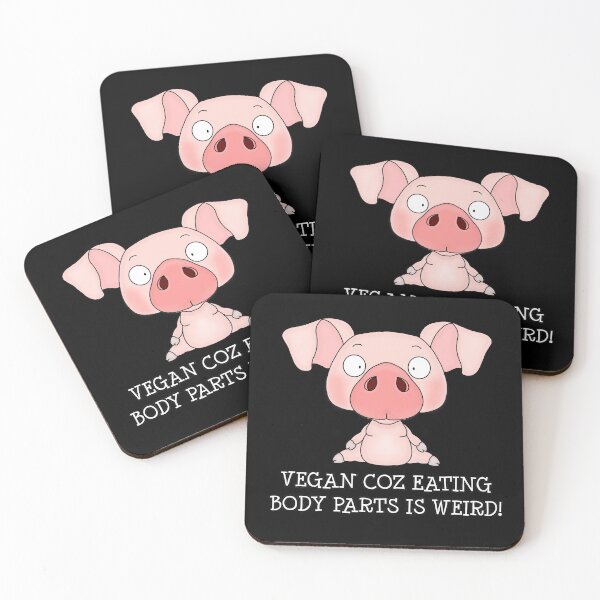 Item preview, VEGAN COZ EATING BODY PARTS IS WEIRD! designed and sold by wiboandbear.