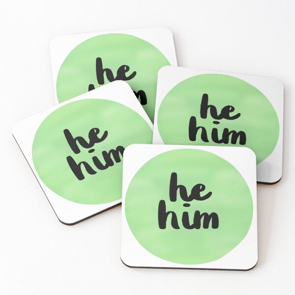 Item preview, he him pronouns green designed and sold by natnotmatt.