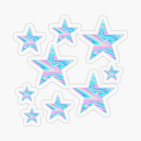 Holographic Stars Sticker for Sale by Claireperkins27