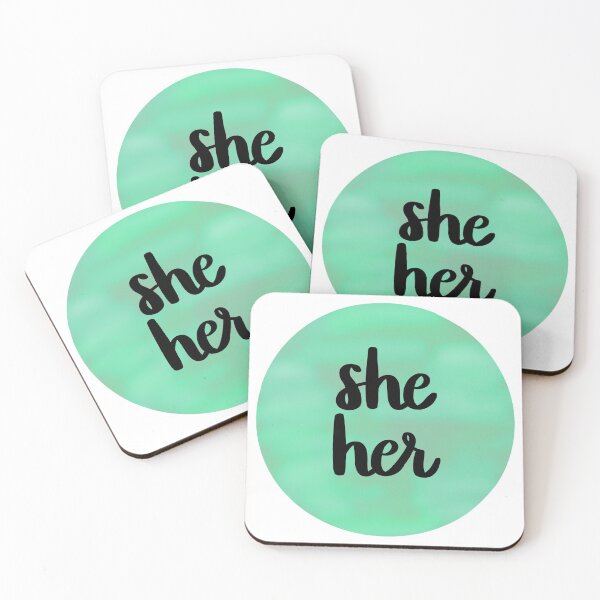 Item preview, she her pronoun green designed and sold by natnotmatt.