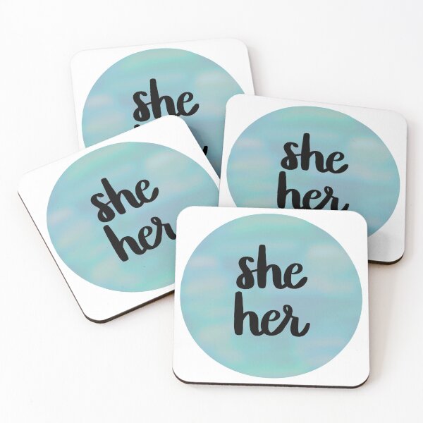 Item preview, she her pronoun blue designed and sold by natnotmatt.