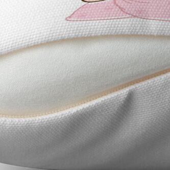 Alternate view of Peach and Goma Cuddling - Mochi Peach Cat Throw Pillow
