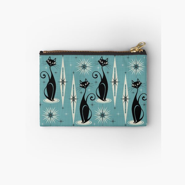 Item preview, Mid Century Meow on Blue designed and sold by studioxtine.