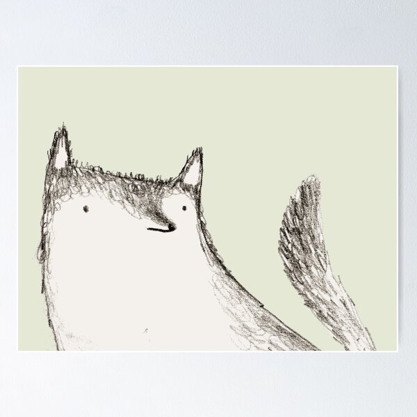 Item preview, Gray Fluffy Wolf designed and sold by SophieCorrigan.