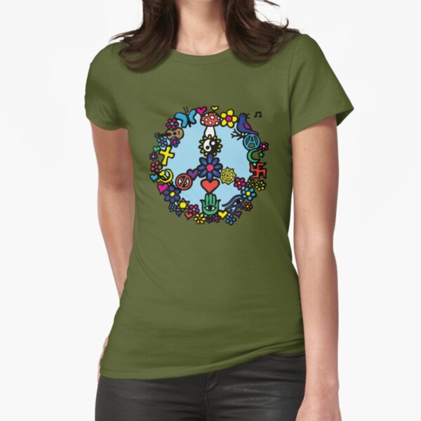 Peace Sign Fitted T-Shirt