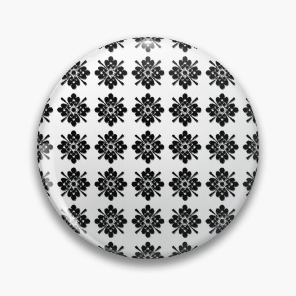 Item preview, BLACK AND WHITE FLORAL TILES FOR HOME DECOR AND SMART CLOTHING DESIGN designed and sold by ozcushionstoo.