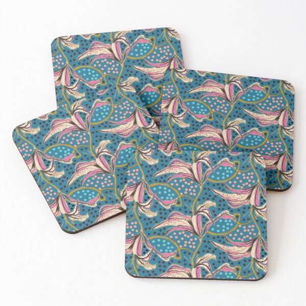 Item preview, Floral Pattern with Cute Hand painted Flowers and Polka dots designed and sold by mythandframe.