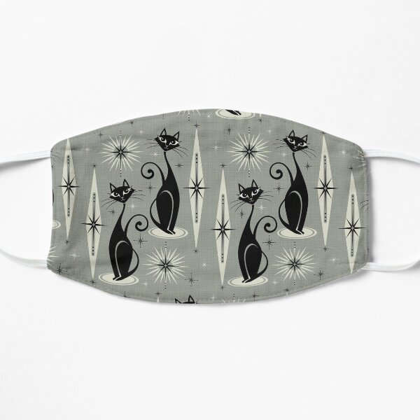 Mid Century Meow on Gray Mask