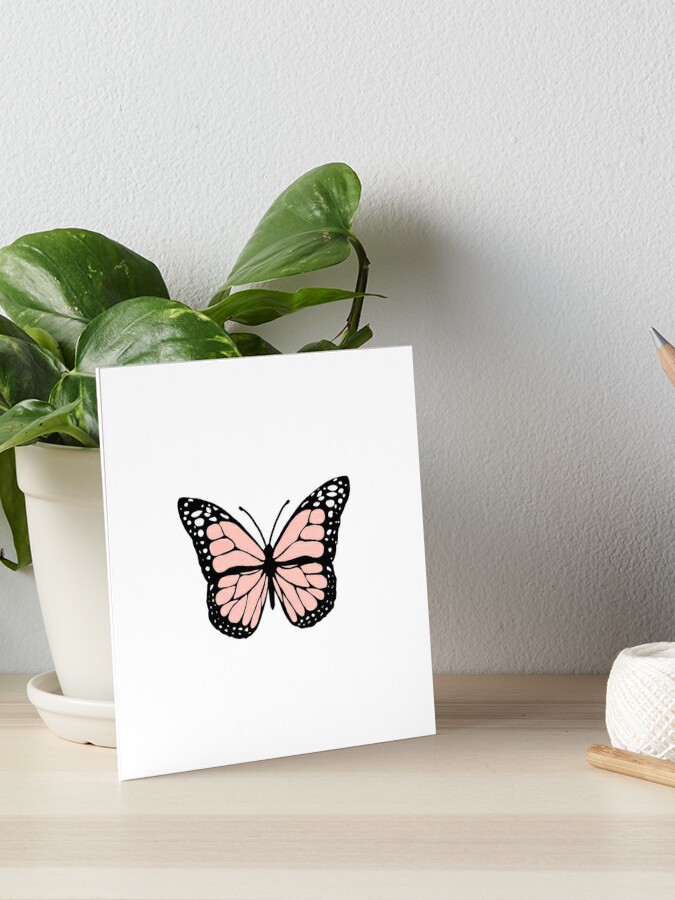 light pink butterfly | Art Board Print