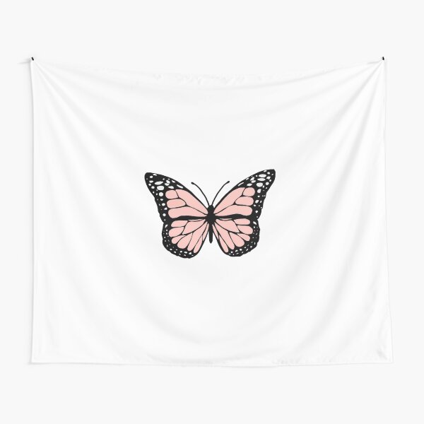 light pink butterfly Tapestry