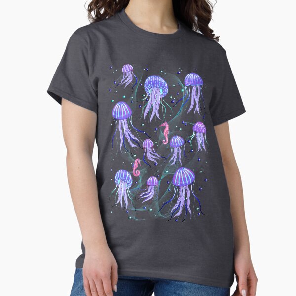 Item preview, Glowing Jellyfish in the Deep Sea. designed and sold by Skaska.
