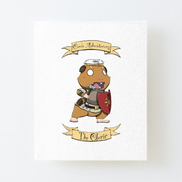 Cavie Adventurers - The Cleric Canvas Mounted Print
