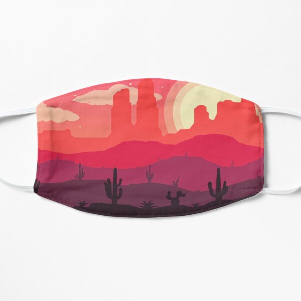 Desert Sunset Art Flat Mask
