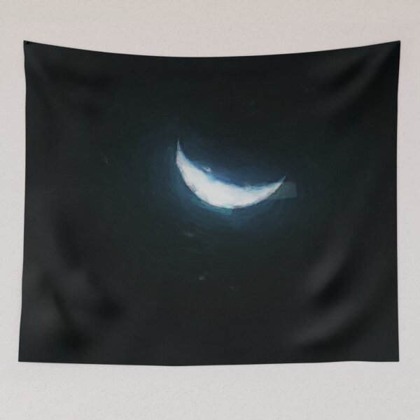 Item preview, brushed fantasy waning moon designed and sold by Filigranas Digitales.