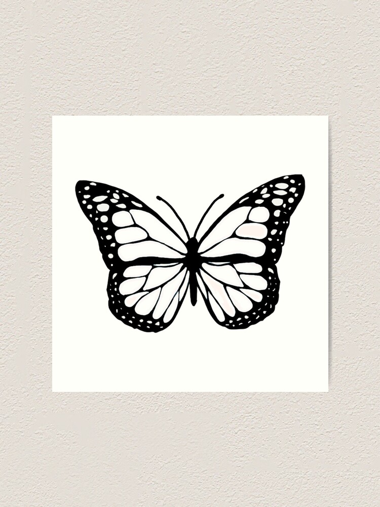 Alternate view of white butterfly Art Print