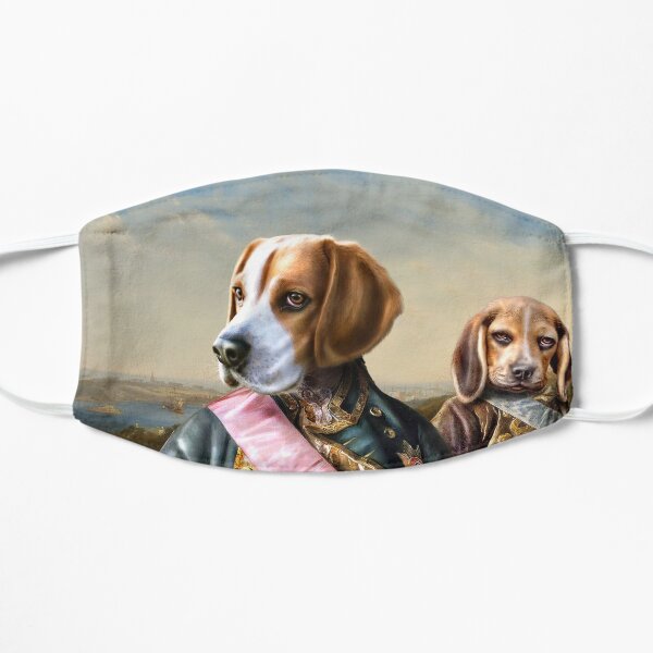 Beagle Dog Portrait - Tarzan and Archie Flat Mask