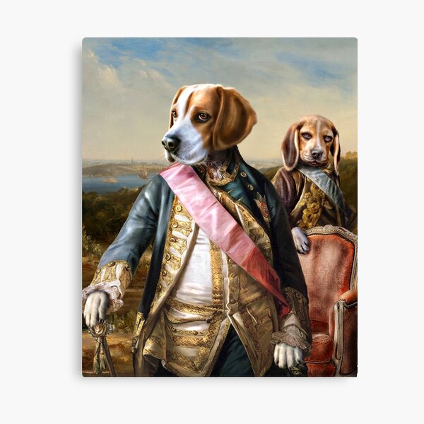 Beagle Dog Portrait - Tarzan and Archie Canvas Print