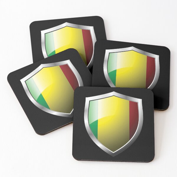 Item preview, Strong Mali Flag Shield Country designed and sold by HelloFromAja.