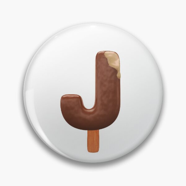 Item preview, J Ice Cream J Letter 3d Alphabet Chocolate designed and sold by HelloFromAja.