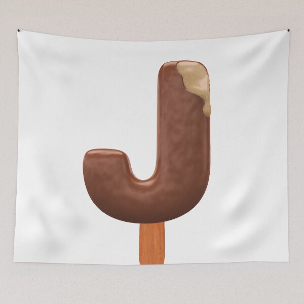 Item preview, J Ice Cream J Letter 3d Alphabet Chocolate designed and sold by HelloFromAja.