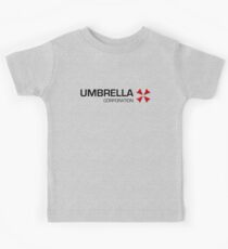 Umbrella Corps - Black text Kids Tee