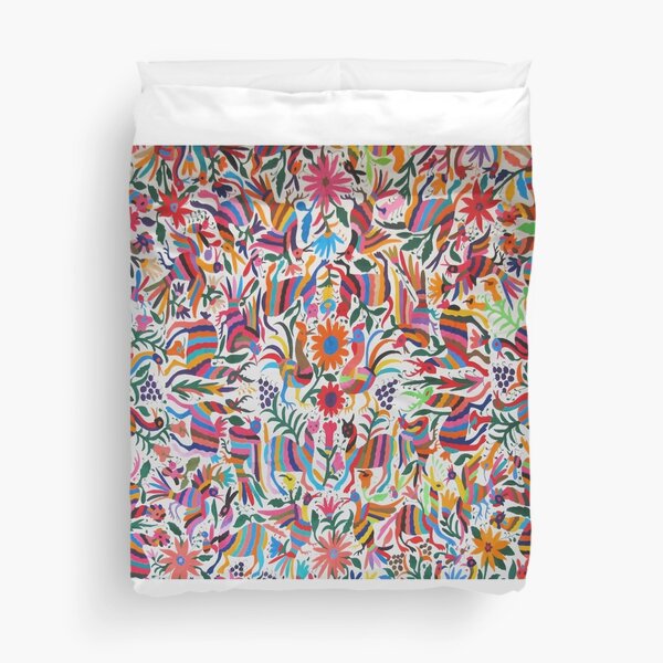 Otomi fabric Mexico art Duvet Cover