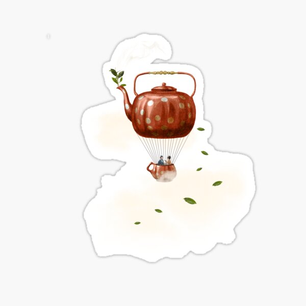 Tea for Two at Dusk Sticker