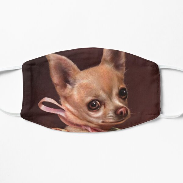 Chihuahua Portrait - Mabel Flat Mask
