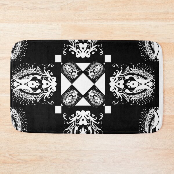 Item preview, Miniature Aussie Tangle 11 Pattern White on Black designed and sold by Heatherian.