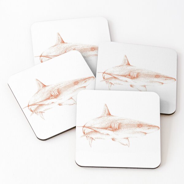 Item preview, Shark Illustration by Design by Cheyney - Pointillism Art designed and sold by designbycheyney.
