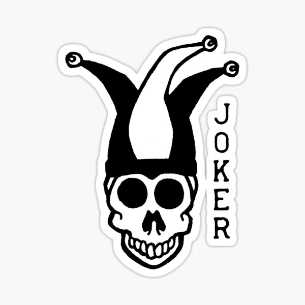 "Black And White Joker " Sticker for Sale by babydollchic Redbubble