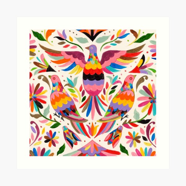 Otomi birds Art Print