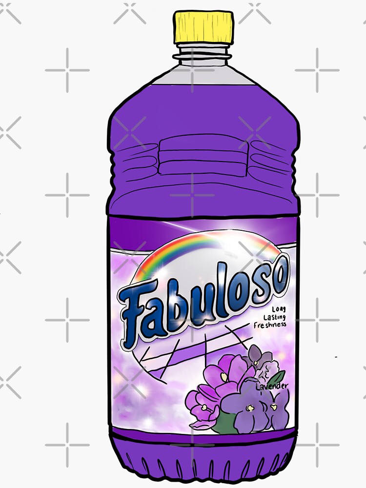 "Fabuloso Cleaning Product Lavender" Sticker by Celeste1120 Redbubble