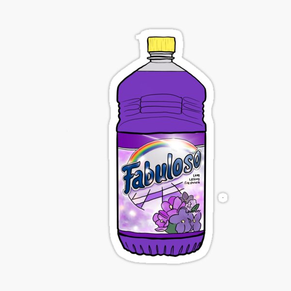 "Fabuloso Cleaning Product Lavender" Sticker by Celeste1120 Redbubble