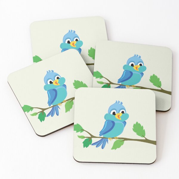 Item preview, Bird Branch Cute Vector Blue designed and sold by Sagal Theophil  Marak.