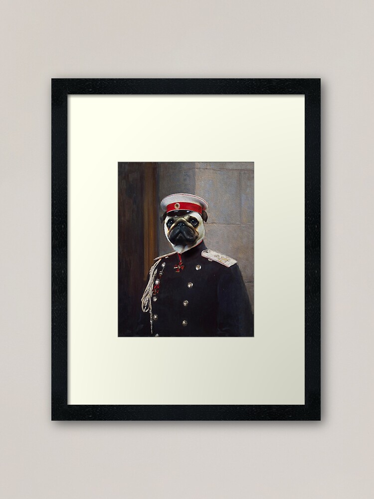 Alternate view of Pug Dog Portrait - Harry Framed Art Print