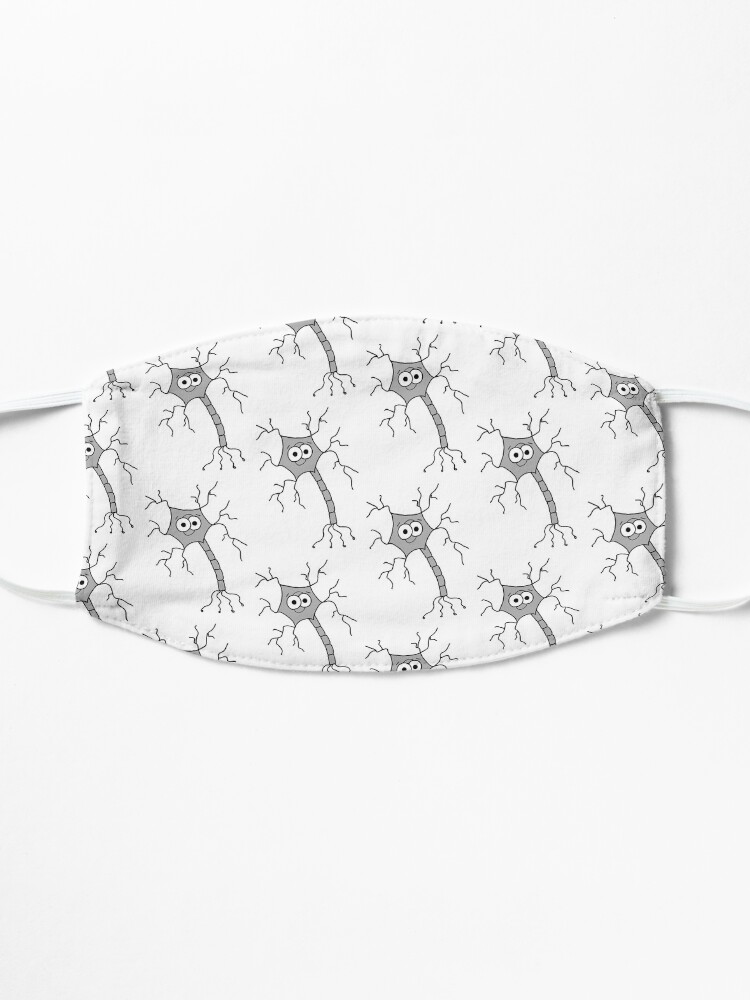 Alternate view of Cute Neuron - on white Mask