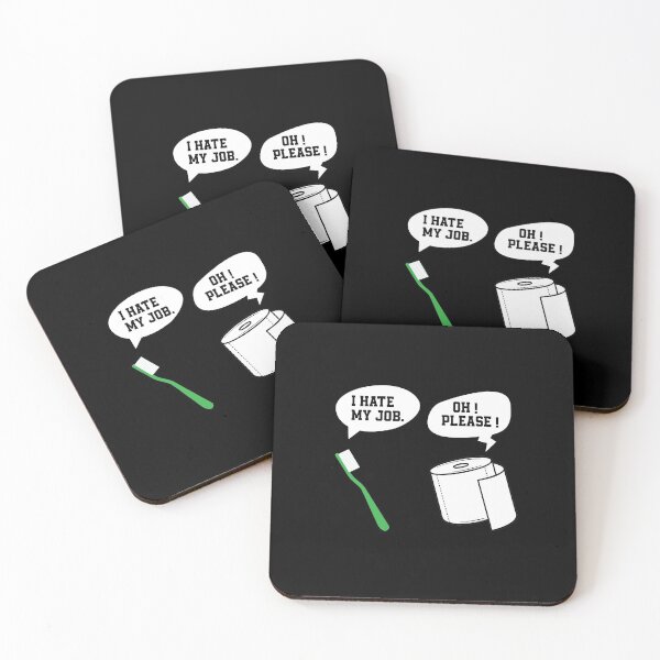 Item preview, I Hate My Job Funny Toilet Paper  designed and sold by Merch By ika.