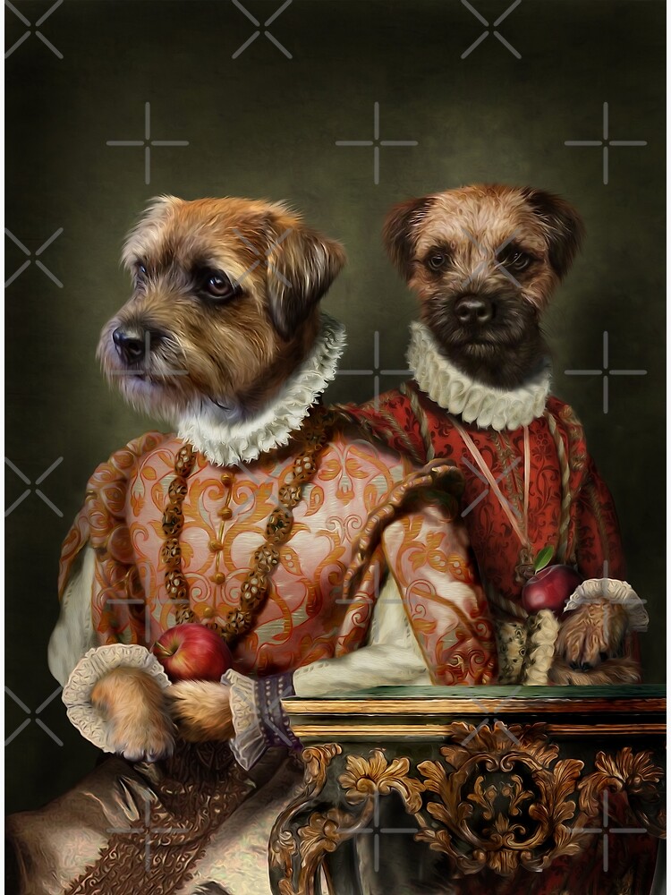 Border Terrier Dog Portrait - Holly and Ivy by carpo17