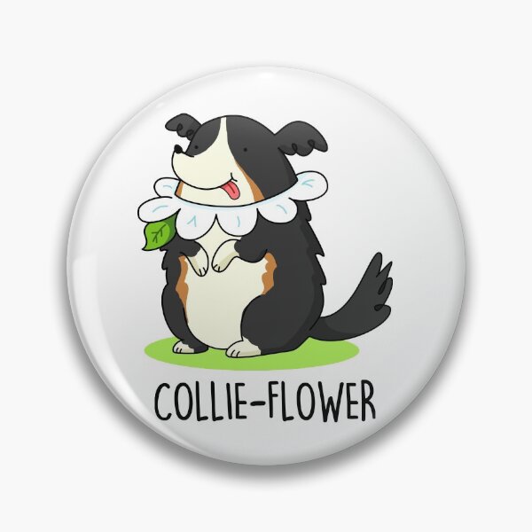 Item preview, Collie-flower Funny Border Collie Dog Puns  designed and sold by punnybone.